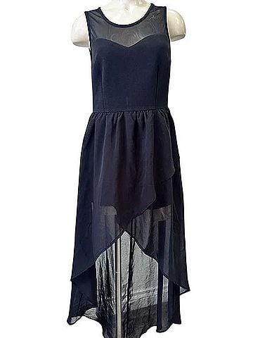 Love Tree Black Mesh Layered Dress Casual Dress (view 1)