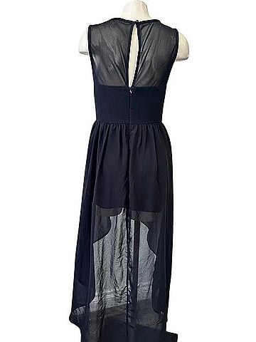 Love Tree Black Mesh Layered Dress Casual Dress (view 2)