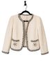 Rebecca Taylor 100% Cotton 100% Polyester Black Ivory Jacket Size 6 - photo 1
