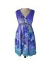 Argenti 100% Polyester Floral Blue Purple Cocktail Dress Size 12 - photo 1