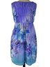 Argenti 100% Polyester Floral Blue Purple Cocktail Dress Size 12 - photo 2