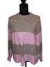 H&M Stripes Gray Pink Pullover Sweater Size S - photo 1