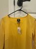 JM Collection Solid Yellow Long Sleeve Blouse Size S - photo 4