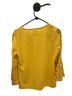 JM Collection Solid Yellow Long Sleeve Blouse Size S - photo 2