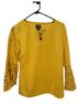 JM Collection Solid Yellow Long Sleeve Blouse Size S - photo 1