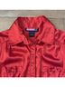 Say What? 100% Polyester Red Short Sleeve Blouse Size L - photo 3