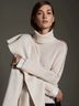Brochu Walker 70% Wool 30% Cashmere 100% Polyester Solid Tan Ivory Cashmere Pullover Sweater Size S - photo 4