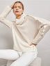 Brochu Walker 70% Wool 30% Cashmere 100% Polyester Solid Tan Ivory Cashmere Pullover Sweater Size S - photo 6