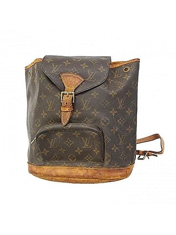 Louis Vuitton Louis Vuitton Monogram Montsouris MM Backpack, M51136, Brown, Women's, P3273479 (view 1)
