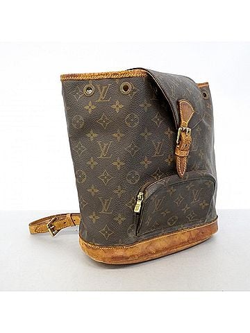 Louis Vuitton Louis Vuitton Monogram Montsouris MM Backpack, M51136, Brown, Women's, P3273479 (view 2)