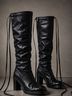 Ann Demeulemeester 100% Leather Black Boots Size 8 1/2 - photo 3