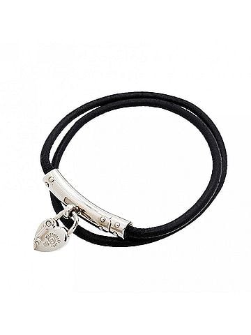Hermès Hermes Bracelet Choker Viviride Fantasy Heart Metal Leather Silver Black Women's P3246643 (view 1)