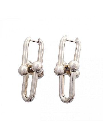 Tiffany & Co. Tiffany &amp; Co. Hardware Extra Large Sterling Silver Earrings for Women P3235175 (view 1)