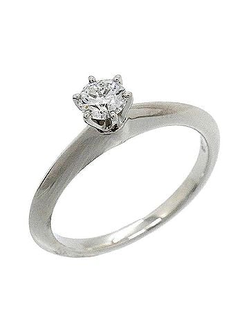 Tiffany & Co. Tiffany &amp; Co. Solitaire Ring, 1PD (One Diamond), Pt950 Platinum, 0.22ct Diamond, Women's (view 1)