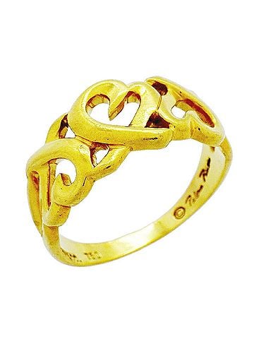 Tiffany & Co. Tiffany &amp; Co. Triple Loving Heart Ring, 18K Yellow Gold (Women's) (view 1)