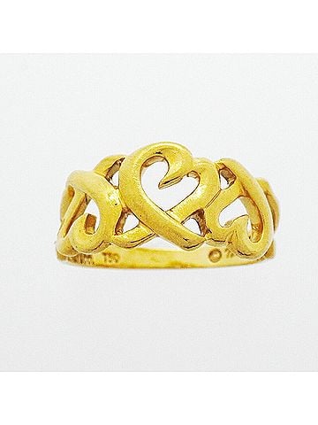 Tiffany & Co. Tiffany &amp; Co. Triple Loving Heart Ring, 18K Yellow Gold (Women's) (view 2)