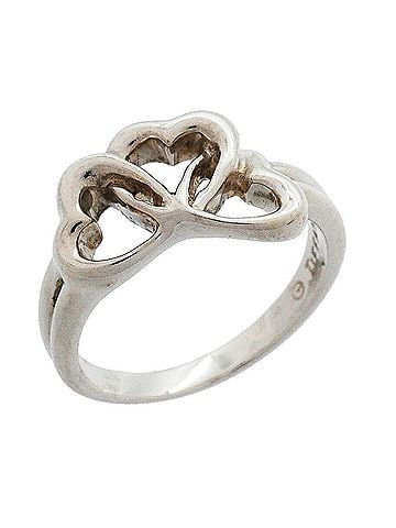 Tiffany & Co. Tiffany &amp; Co. Triple Heart Ring, Sterling Silver 925 (Women's) (view 1)