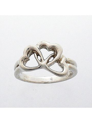 Tiffany & Co. Tiffany &amp; Co. Triple Heart Ring, Sterling Silver 925 (Women's) (view 2)