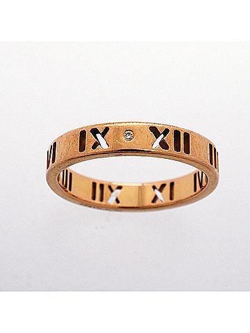 Tiffany & Co. Tiffany &amp; Co. Atlas Pierced Ring, 18K Pink Gold, Diamond, Women's (view 2)