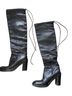 Ann Demeulemeester 100% Leather Black Boots Size 8 1/2 - photo 2
