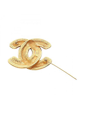 Chanel Chanel Coco Mark Brooch Accessory, Gold Plated (GP), Women's, Tone (view 2)