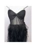 Mac Duggal 100% Polyester Graphic Black Cocktail Dress Size 12 - photo 8