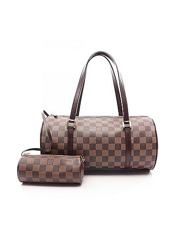 Louis Vuitton Louis Vuitton Papillon 30 Damier Ebene Handbag, Coated Canvas and Leather, Brown, Women's, N51303 (view 1)
