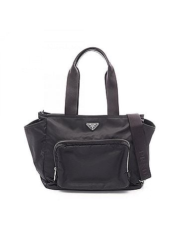 Prada Prada PRADA Re-Nylon Baby Bag 2-Way Tote Handbag Nylon Saffiano Leather Women's Black 1BG102_RV44_F0002_V (view 1)
