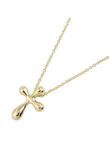 Tiffany & Co. Tiffany &amp; Co. Cross Necklace, 18K (Yellow Gold), Women's Jewelry, Gold Tone (view 1)