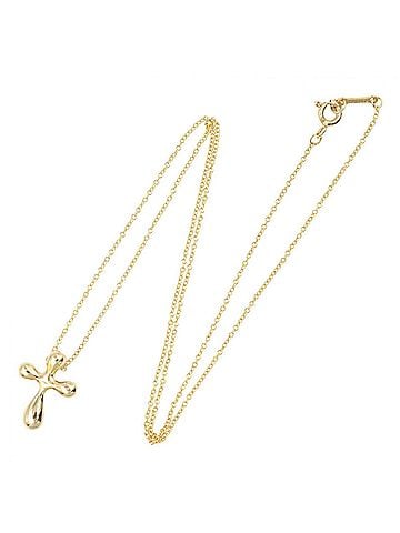 Tiffany & Co. Tiffany &amp; Co. Cross Necklace, 18K (Yellow Gold), Women's Jewelry, Gold Tone (view 2)