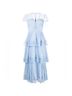 Self-Portrait 100% Polyester Blue Casual Dress Size 0 - photo 3