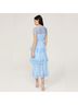 Self-Portrait 100% Polyester Blue Casual Dress Size 0 - photo 9