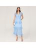 Self-Portrait 100% Polyester Blue Casual Dress Size 0 - photo 4