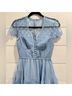 Self-Portrait 100% Polyester Blue Casual Dress Size 0 - photo 6