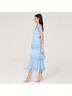 Self-Portrait 100% Polyester Blue Casual Dress Size 0 - photo 5