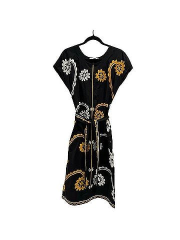 Tory Burch Embroidered Cotton Poplin Caftan Dress Casual Dress (view 1)