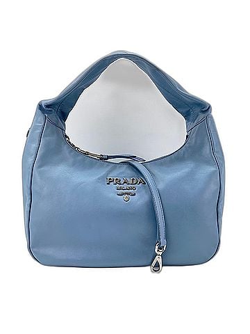 Prada Prada Vitello Bobo Bag Shoulder Leather Blue (view 1)
