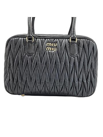 Miu Miu Miu Miu Miu Matelassé Handbag, Leather, Black (view 2)