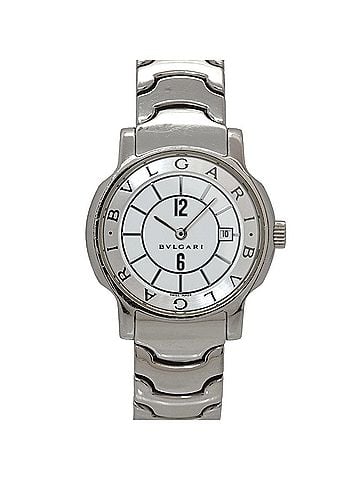 Bvlgari Bulgari BVLGARI Solo Tempo ST29S Women's Watch, Date, White, Quartz Watch (view 1)