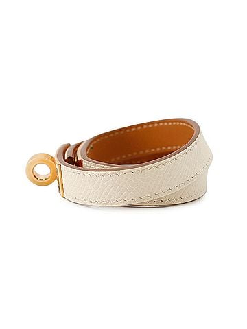Hermès Hermes Kelly Double Tour Bracelet, Craie Pink Epsom Leather, U Stamp, Size T2. (view 2)