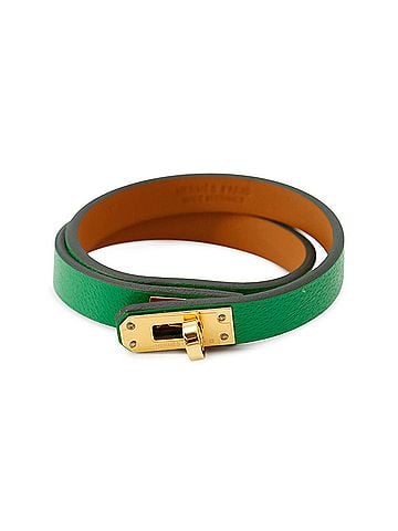 Hermès Hermes Mini Kelly Double Tour Bracelet, Bamboo, Chevre Mysore, U stamp, Size T2. (view 1)