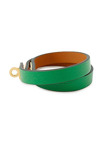 Hermès Hermes Mini Kelly Double Tour Bracelet, Bamboo, Chevre Mysore, U stamp, Size T2. (view 2)