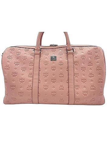 MCM MCM Weekend Bag Boston Leather Pink (view 1)