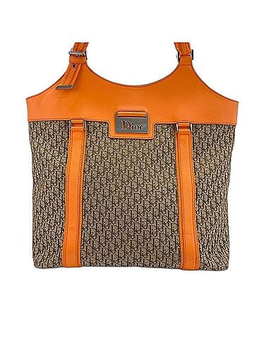 Christian Dior Christian Dior Street Chic Trotter Tote Bag, Canvas, Orange (view 2)
