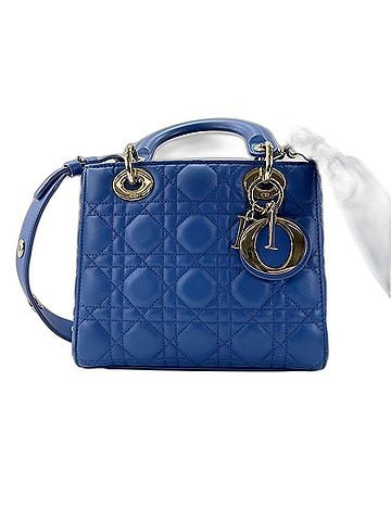 Christian Dior Christian Dior MY ABCDior Lady Handbag, Leather, Blue (view 2)