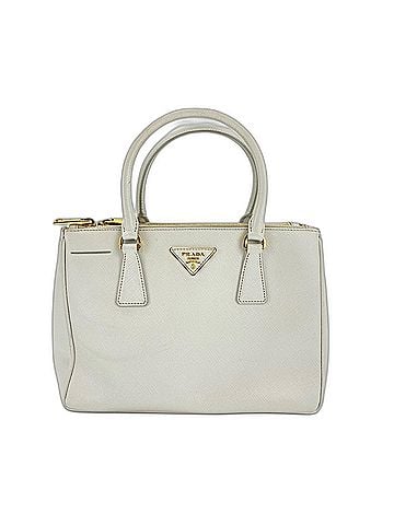 Prada Prada Galleria Medium 2-Way Handbag, Leather, White (view 2)
