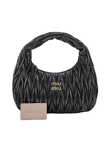 Miu Miu Miu Miu Miu Wonder Matelassé Handbag, Leather, Brown (view 1)