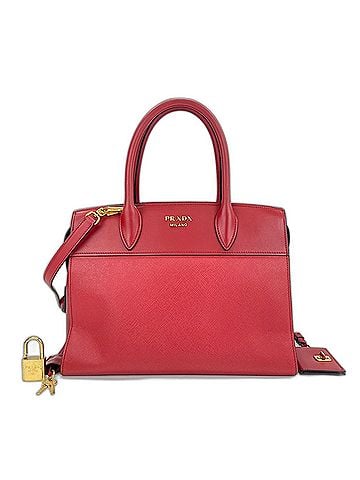Prada Prada Esplanade 2-Way Handbag, Leather, Red (view 1)