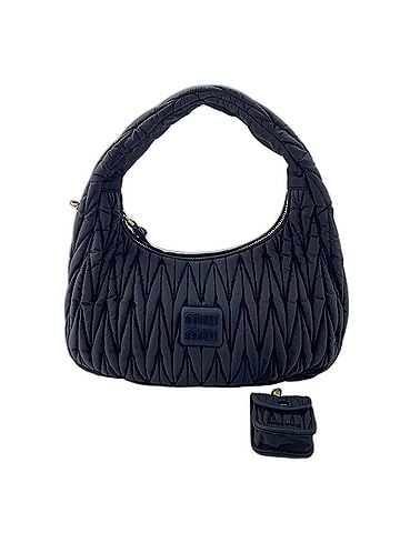Miu Miu Miu Miu Miu Wonder Matelassé Handbag, Nylon, Black (view 1)