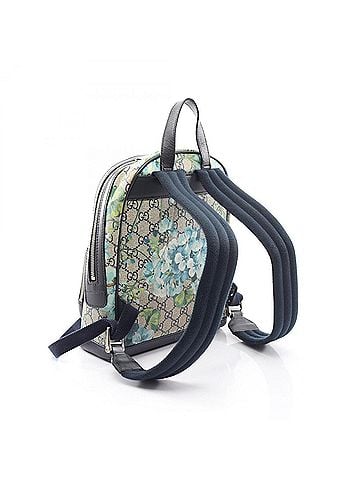 Gucci Gucci GG Blooms Backpack/Handbag, Coated Canvas and Leather, Women's, Beige, Navy, Blue, 546327 (view 2)